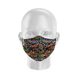 Masque de Protection SILA GRAFFITI - Forme Coquille - 2 couches - Réutilisable et lavable A-PROTECTION SILA SPORTS 