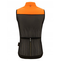REDUX LITE - GILET COUPE VENT ORANGE/NOIR SLIM