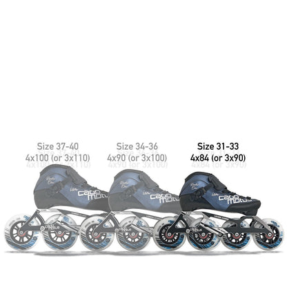 Roller Rookie One pour enfants 4x90 | Configuration de course 3x100 R-CHAUSSURE CADOMOTUS 