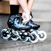 Roller Rookie Two pour enfants 4x100 | Configuration de course 3x110 + support de cheville supplémentaire R-CHAUSSURE CADOMOTUS 