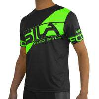 RUNNING MAILLOT RUNNING HOMME - SILA FLUO STYLE 3 VERT - Manches courtes1285- M-RUNNING SILA SPORT 