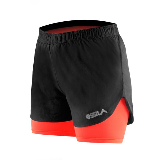 SHORT 2 EN 1 SILA PRIME FEMME - CORAIL Modèle 2741 V-SHORT SILA SPORTS 