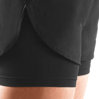SHORT 2 EN 1 SILA PRIME FEMME - NOIR Modèle 2740 V-SHORT SILA SPORTS 