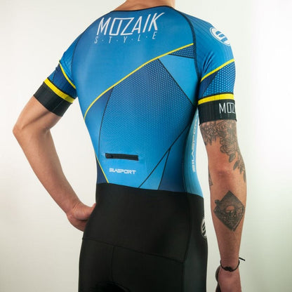 TRIFONCTION MC - CD SILASPORT MOZAIK STYLE BLEU V-COMBINAISON SILA SPORTS 