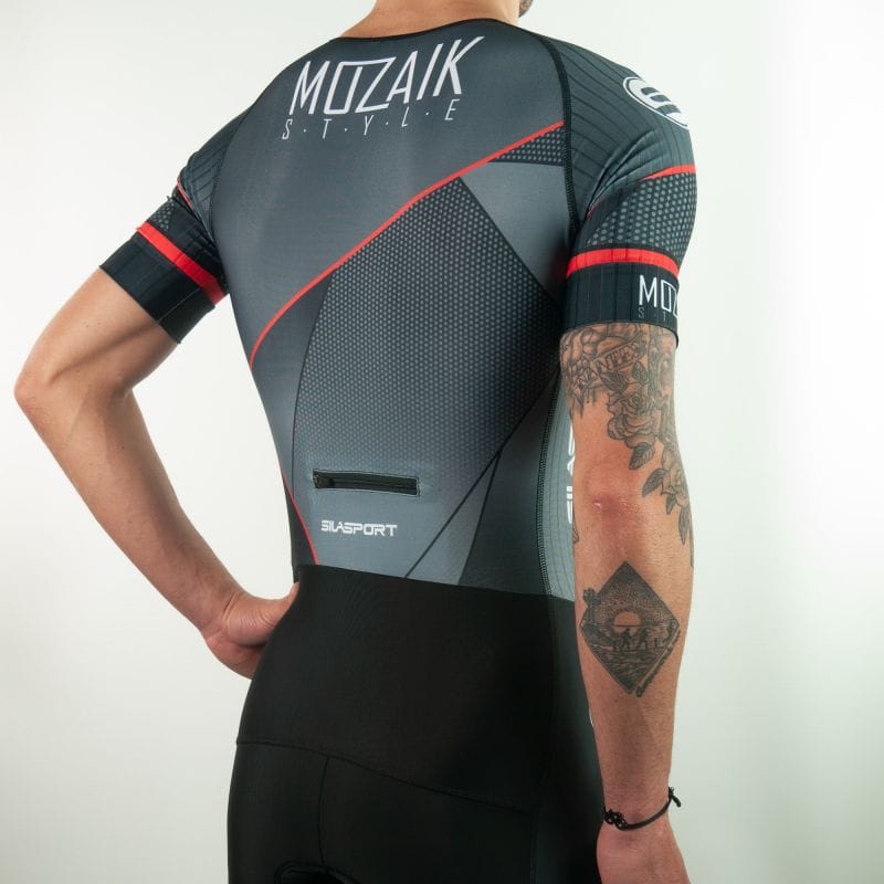 TRIFONCTION MC - CD SILASPORT MOZAIK STYLE GRIS V-COMBINAISON SILA SPORTS 