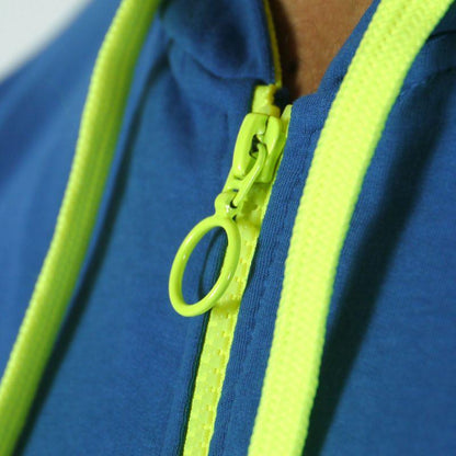 VESTE À CAPUCHE SILA PRIME BLEU/JAUNE FLUO 1871 V-VESTE SILA SPORT 
