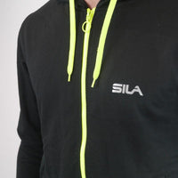 VESTE À CAPUCHE SILA PRIME NOIR/JAUNE FLUO 1396 V-VESTE SILA SPORT 