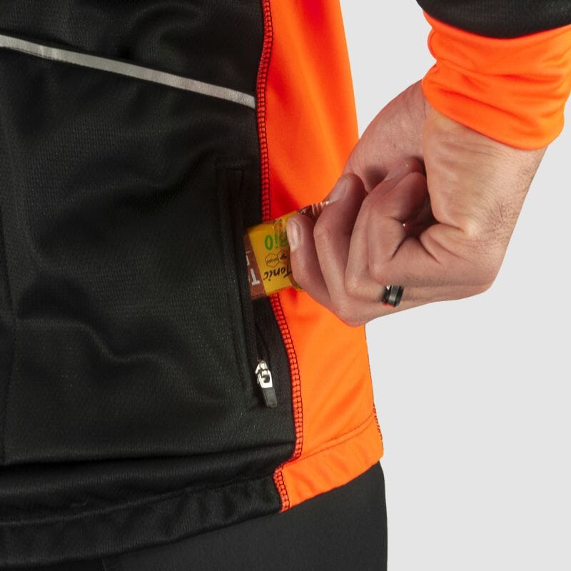 VESTE THERMIQUE PERFO ARMOS NEON ORANGE FLUO V-VESTE THERMIQUE SILA SPORT 