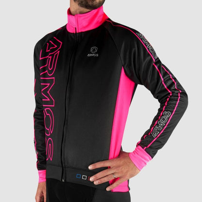 VESTE THERMIQUE PERFO ARMOS NEON ROSE FLUO V-VESTE THERMIQUE SILA SPORT 
